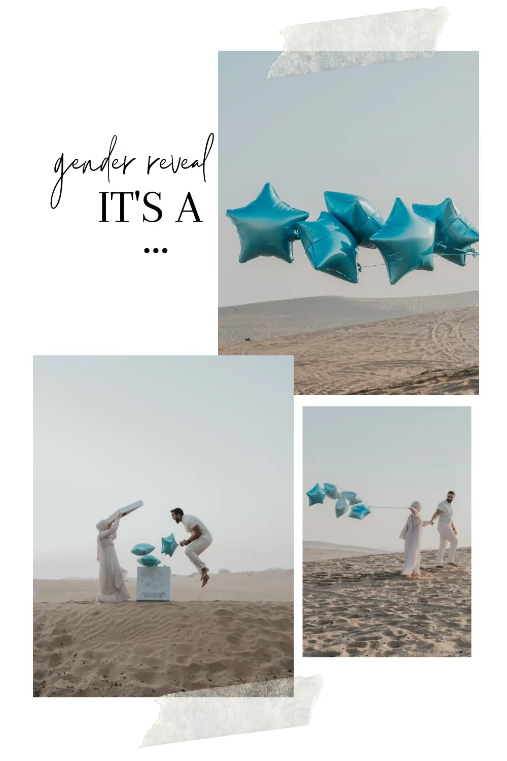 Gender reveal photoshoot