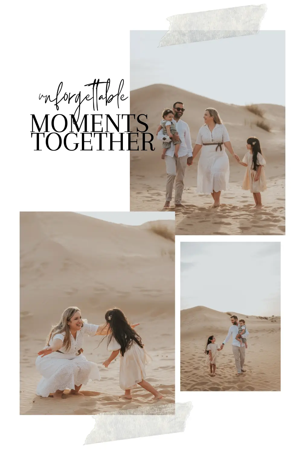 Collage of family photography in Dubai