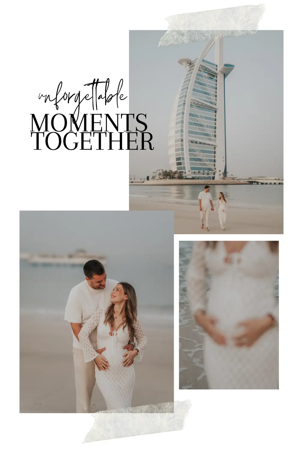 Collage of maternity photography in dubai